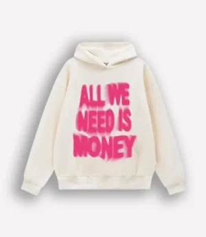 Cream All We Need Is Money Hoodie