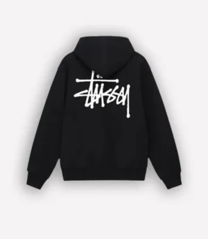 Black Basic Stussy Hoodie