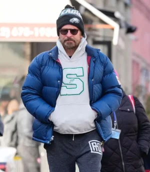 NYC Bradley Cooper Puffer Jacket Blue