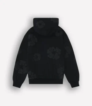 Denim Tear Mono Cotton Wreath Black Hoodie