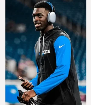 Detroit Lions Sideline Pre-Game Half-Zip Hoodie Jacket