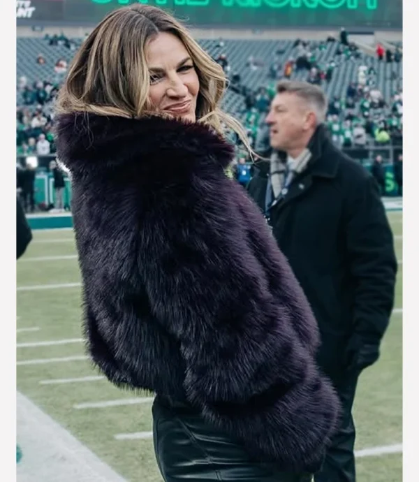 Erin Andrews Purple Faux Fur Coat