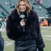 Erin Andrews Purple Faux Fur Purple Coat