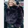 Erin Andrews Purple Fur Coat