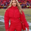 AFC Championship Gracie Hunt Red Cropped Puffer Jacket