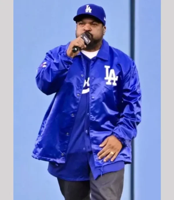 Ice Cube Los Angeles Dodgers Blue Satin Jacket