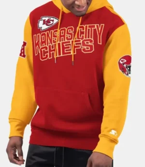 Men Kansas City Chiefs Starter Red Extreme Hoodie