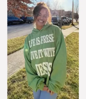 Green Life Is Fresh Live It With Jesus Hoodie