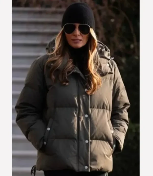 Melania Trump Green Puffer Jacket Rag & Bone