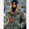 Melania Trump Puffer Green Jacket Rag & Bone