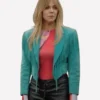 High Potential Kaitlin Olson Teal Fringe Jacket