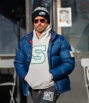 Bradley Cooper Blue Puffer Jacket