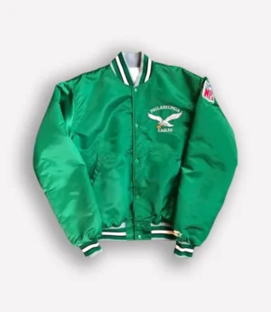 Green Bradley Cooper Philadelphia Eagles Satin Jacket