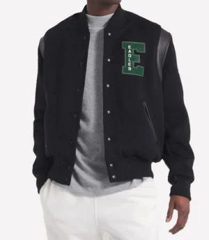 Philadelphia Eagles Nick Foles Black Varsity Wool Jacket