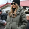 Melania Trump Green Puffer Jacket