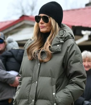 Melania Trump Green Puffer Jacket