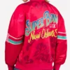 Super Bowl LIX Interception Starter Red Varsity Jacket