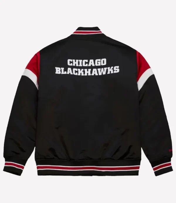 NHL Chicago Blackhawks Black Varsity Jacket