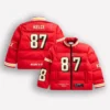 Travis Kelce Red Kansas City Chiefs Off Season Player Puffer Jacket