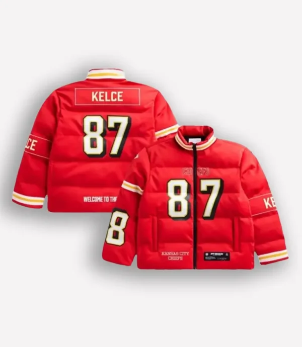 Travis Kelce Red Kansas City Chiefs Off Season Player Puffer Jacket