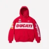 Supreme Ducati Denim Hooded Red Jacket