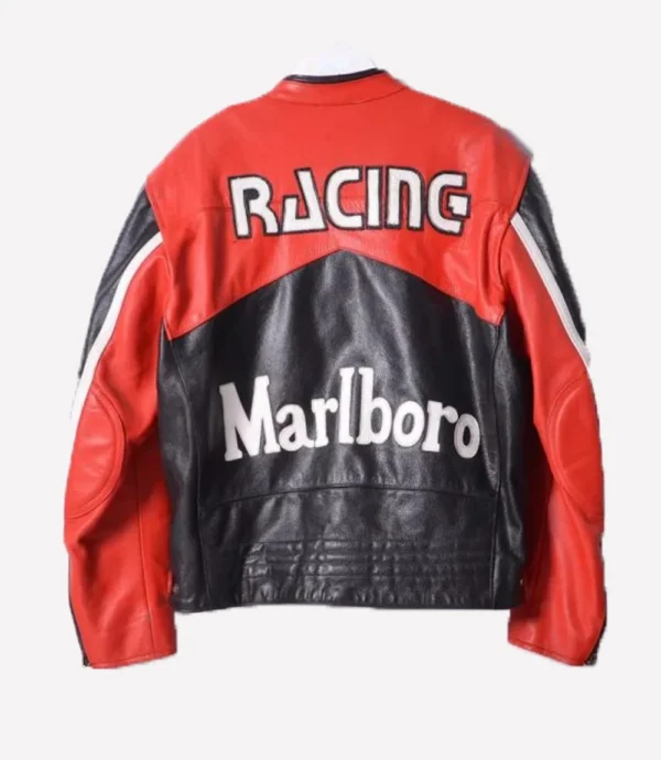 Black Marlboro Racing Leather Jacket