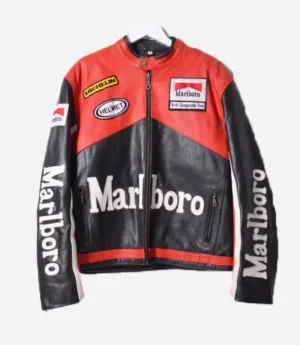 Marlboro Racing Leather Jacket Black