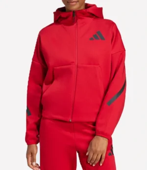 Z.N.E. Full-Zip Red Hoodie