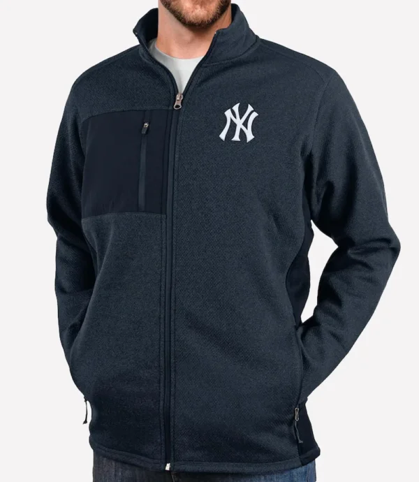 Unisex New York Yankees Antigua Heathered Jacket