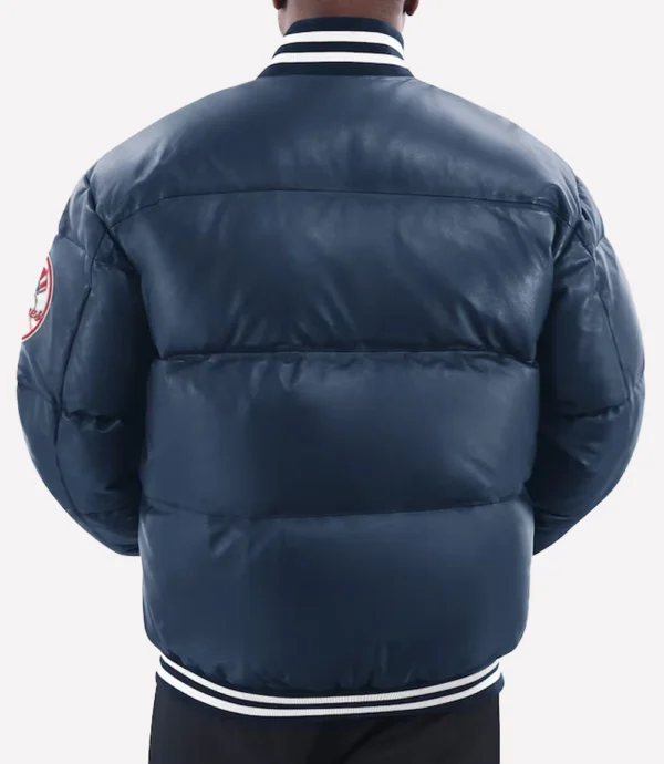New York Yankees Starter Leather Jacket Navy Blue