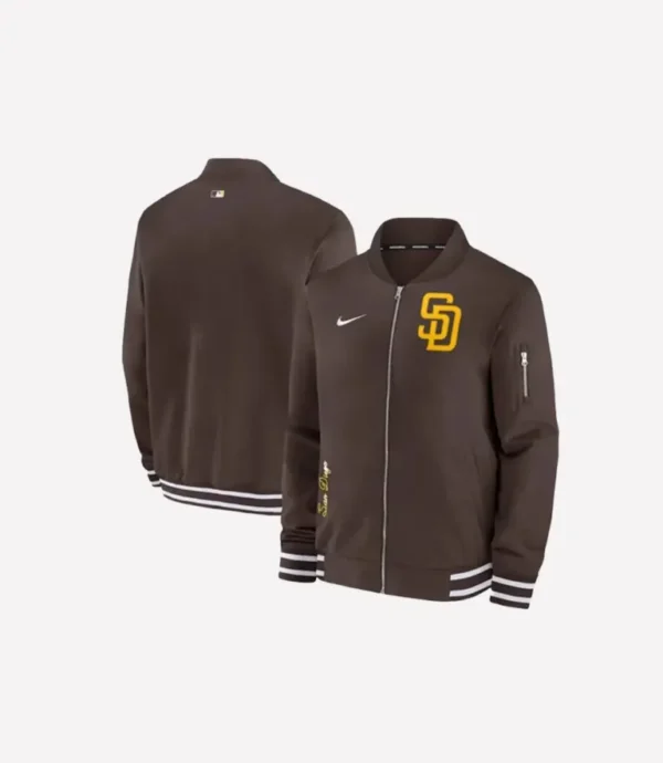 2025 San Diego Padres Brown Authentic Bomber Jacket
