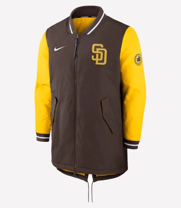 San Diego Padres Nike Brown Dugout Performance Full-Zip Jacket