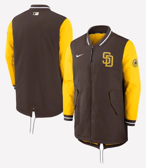 San Diego Padres Nike Brown Authentic Collection Dugout Performance Full-Zip Jacket